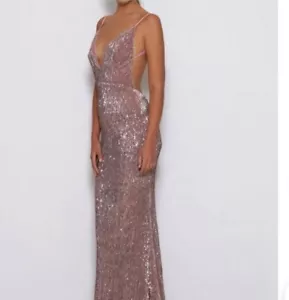Abyss by Abby Jilah Gown in rose gold Size S Formal Evening Dress - Picture 1 of 7