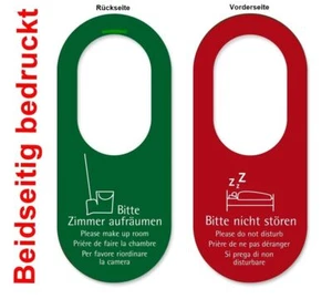 Türschild Türhänger Kunststoff Bitte nicht stören 4 Sprachen beidseitig Hotel - Bild 1 von 4