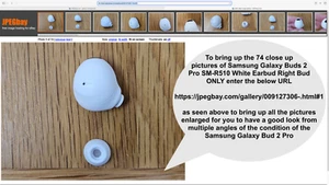 Samsung Galaxy Buds 2 Pro SM-R510 White Wireless Earbud Right Bud ONLY (3) - Picture 1 of 6