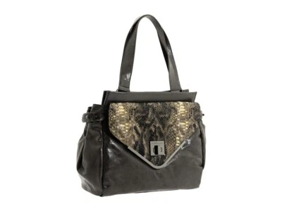 BCBGeneration Charlie CGM014GN Charcoal Large Satchel Handbag - Image 1 of 4