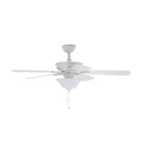 UPC 076335256269 product image for Hampton Bay Wellston 44 in. LED Matte White Ceiling Fan with Light Kit | upcitemdb.com
