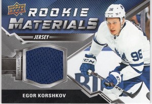 20-21 2020-21 UD 2 Egor Korshkov ROOKIE Materials Jersey #RM-EK Panthers-Leafs