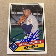 1989 TCMA Dickie Noles Columbus Clippers #3 Signed Autographed Card  NY Yankees