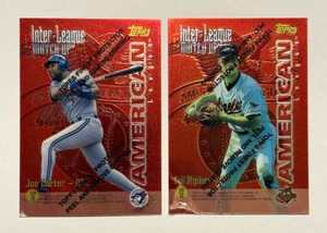 1997 Topps Finest Inter-league Lot Ripken/Jeffries + Carter/Rodriguez - 2 Cards - Picture 1 of 2