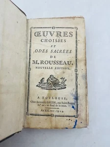 Œuvres choisies et odes sacrées de M. Rousseau. Nouvelle édition / 1804 - Picture 1 of 8