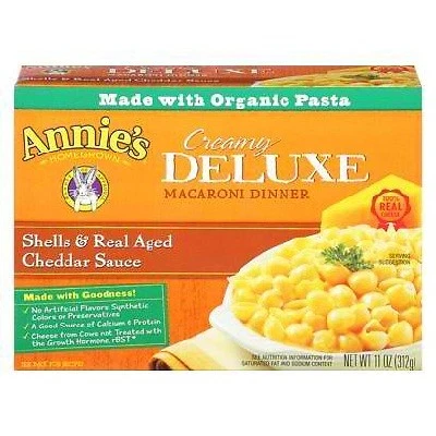 Annie's Creamy Deluxe Shells & Real Aged Cheddar Sauce Macaroni Dinner 11 Oz