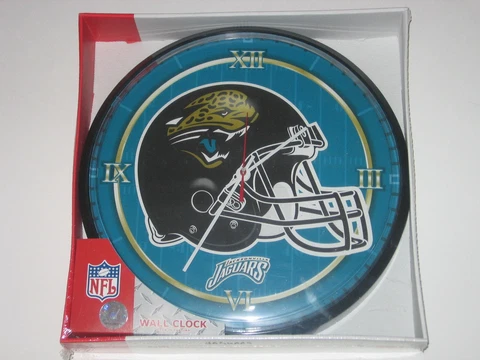 Jacksonville Jaguars 12" Logo Round Wall Clock - Runs On One AA Battery FREE S&H Cover