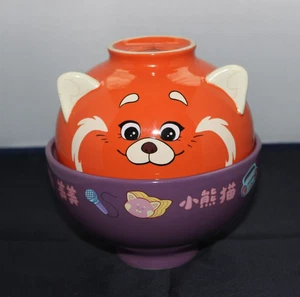 Disney Pixar Turning Red Panda Mei Mei Ramen Soup Noodle Bowl Set - Picture 1 of 7