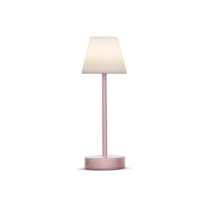 LED Tischleuchte kabellos tragbar Touch Dimmer 32 cm IP44 Rosa Weiß außen Lampe - Bild 1 von 2