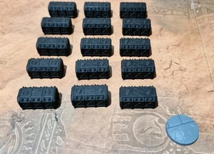 Legions Imperialis/ Titanicus 15 X Armoured ShippingContainer. Terrain. Print - Picture 1 of 2