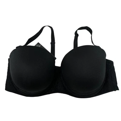 Sujetador sin tirantes negro Torrid 40DDD push-up 5 formas de usar con aros nuevo con etiquetas Foto 1 de 4