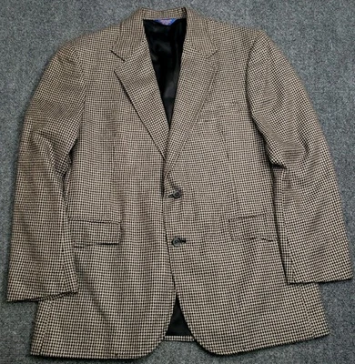 Pendleton Wool Blend Blazer Jacket Mens 44 Long 2 Button Padded Shoulders Foto 1 de 4