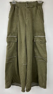 Anthropologie Daily Practice Pants XSP Petite Utility Wide Leg Cargo Green Cozy - Bild 1 von 7