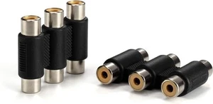 Acoplador triple RCA hembra a hembra, adaptador de extensión AV RCA para TV HDTV 10 pk - Imagen 1 de 9