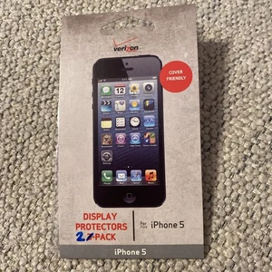 Verizon Screen Protectors 2-Pack for iPhone 5 & Screen Wipe Smooth Card - Picture 1 of 3