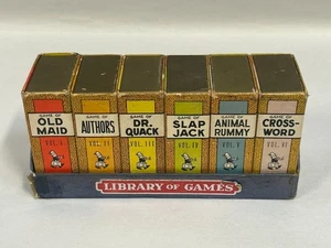 Vintage "Library of Games" 6 kleine Mini Kartenspiele (A6) - Bild 1 von 7