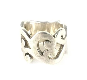 Silpada Cutout Swirls Wide Sterling Silver 925 Band Ring Sz 6 Estate Find - Picture 1 of 4