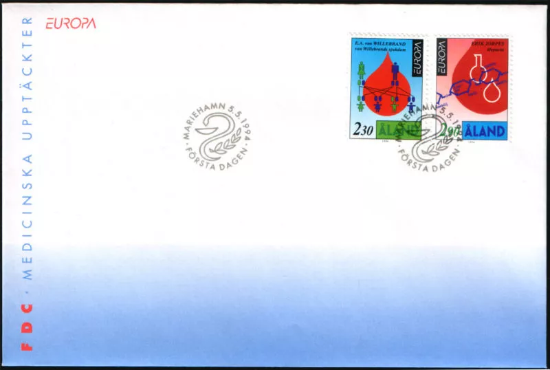 Aland FDC 1994, Europe, Medical Innovations - Image 1 of 1