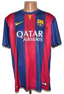 BARCELONA SPAIN 2014/2015 HOME FOOTBALL SHIRT NIKE L BASIC VERSION - Picture 1 of 5
