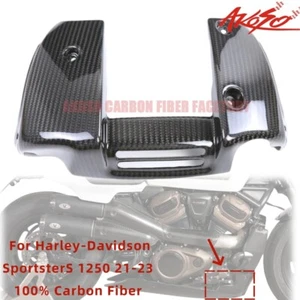 For Harley SportsterS 1250 2021-2023 Carbon Fiber Front Lower Engine Guard Cover - Picture 1 of 9