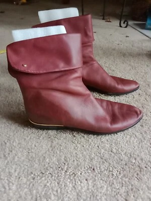 Botas holgadas Etienne Aigner vintage borgoña años 80 talla 8? Botines  Foto 1 de 4