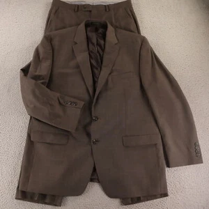 Chaps Suit XL Brown Wool Polyester Twill Worsted 46R 34x30 - Picture 1 of 24