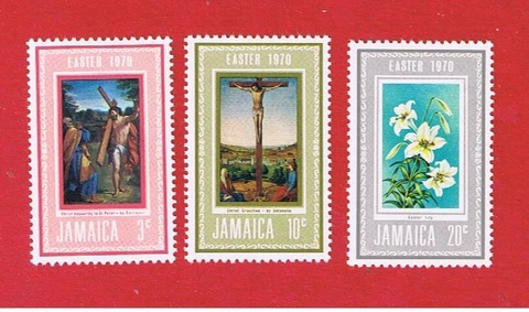 Jamaica #302-304  MNH OG   Easter  Free S/H Cover
