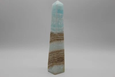 Calcit blau Caribbean Calcite Tower Oberlisk Pyramide Decor Heilstein Edelstein  - Bild 1 von 4