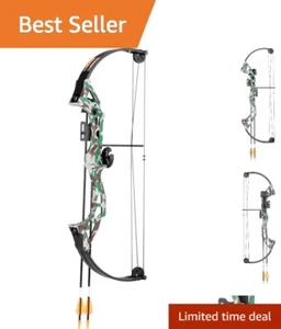 Ready-to-Shoot Brave Youth Bow Set – Perfect Intro for Ages 8-12, Camo Design - Picture 1 of 11