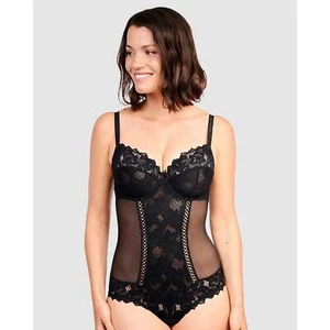 Sans Complexe Arum Underwire Lace Bodysuit-Black - Picture 1 of 5