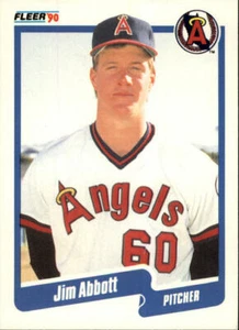1990 Jim Abbott Fleer Baseballkarte #125 - Bild 1 von 2