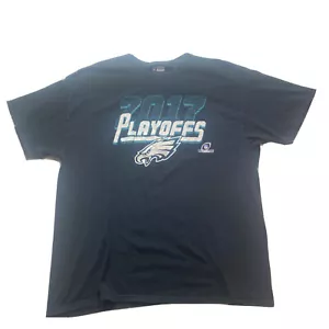 NFL Team Apparel 2017 Playoffs Philadelphia Eagles Shirt Extra Large XL Black - Picture 1 of 4