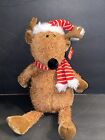 Gotta Getta Gund Reindeer Figgy 14? Plush Toy Stuffed Animal Striped Hat Scarf
