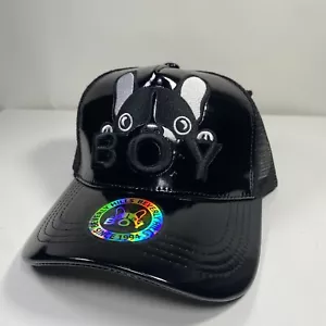 Cappello Berretto Beverly Hills Boy London Frenchie Regolabile Nero Pelle Snapback Nuovo con etichette - Foto 1 di 7