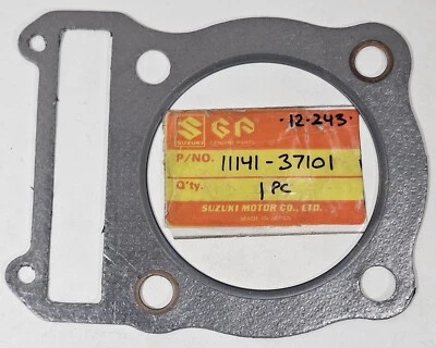 Junta de cabeça de cilindro NOS Suzuki 1980-1982 GN DR 400 DR400 GN400 OEM 11141-37101 - Imagem 1 de 2