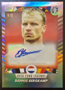 Topps Platinum Curated Jose Mourinho Euro 2024 Autograph Dennis Bergkamp 5/5 - Picture 1 of 1