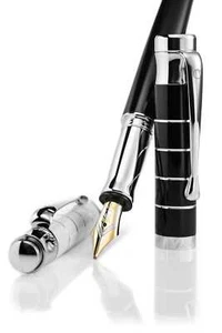Waldmann Tango Füllfederhalter Sterling Silver 925 schwarz + Ringe + Bonuspack - Bild 1 von 17