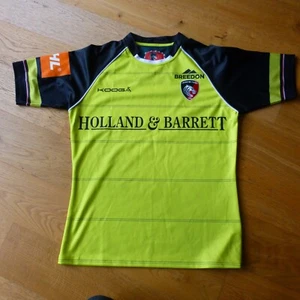 Camisa de rugby Leicester Tigers 2016 17 Change Away Kooga para hombre S pequeña verde lima - Imagen 1 de 9