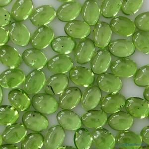 Natural Peridot Oval Cabochon Stone 7X5mm and 8x6mm Loose gemstones AA Quality - Picture 1 of 8