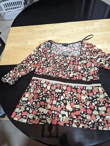 Womens ab studio multicolored blouse sz 1x - Picture 1 of 7