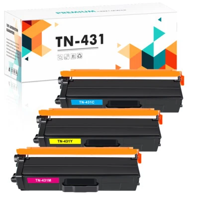3x TN431C TN431M TN431Y Toner Compatible With Brother TN433 HL-L8260CDW L8360CDW - Image 1 of 4
