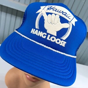 VTG Hang Loose Hawaii Mesh Trucker Corded Snapback Baseball Cap Hat - Picture 1 of 5