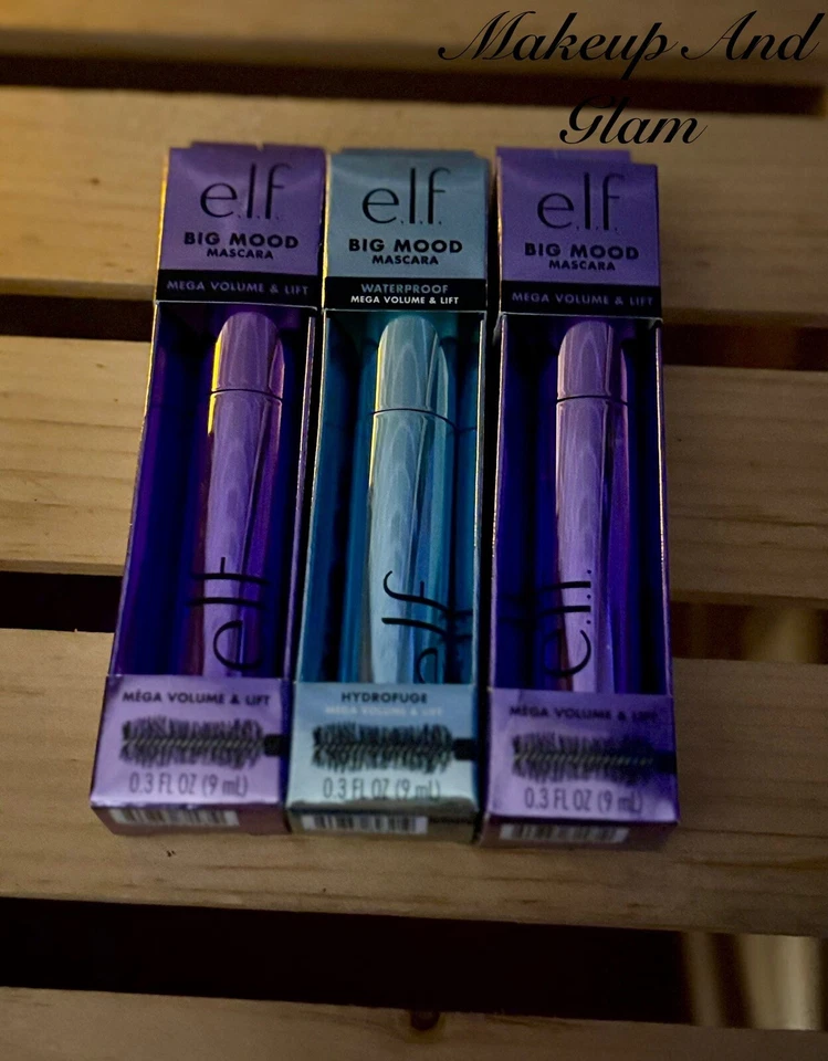 e.l.f. Big Mood Mega Volume & Lift Mascara(2) & Waterproof (1)~NIB~FREE 🛳️ - Image 1 of 1