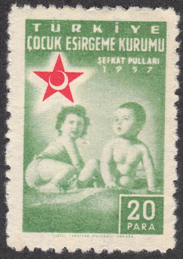 1957 Turkey SC# RA215 - Children - Postal Tax Stamps - M-H   - Image 1 of 1