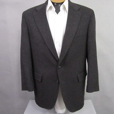 Warren Sewell Mens Sport Coat 42L Charcoal Solid Gray 100% Camel Hair - Image 1 of 4