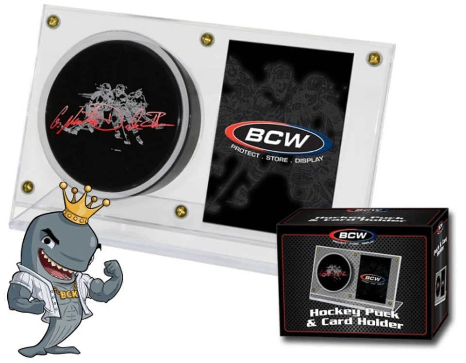BCW Puck And Card Display Case Holder FREE SHIP - Image 1 of 1