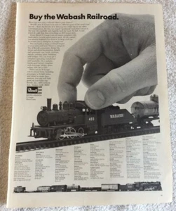 Buy the Wabash Railroad Revell Rapido Micro Trains Vintage Print Ad 1968 - Imagen 1 de 5