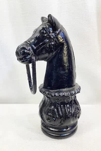 Vintage 12.5” Cast Iron Horse Head Hitching Post - Send an offer - Picture 1 of 9