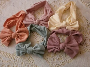 5 x Pcs Bowknot Headband Kids Hairbands Hair Bow Elastics Girls 12 - 24 mths - Picture 1 of 2