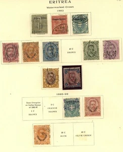 Italy Eritrea early used stamps catalog $850.00 - Picture 1 of 1